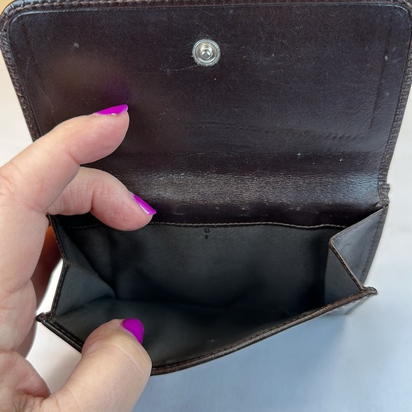 Fendi Zucca bifold wallet with brown leather trim and interior - Picture 6 of 11